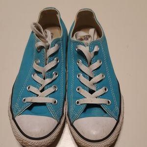 Teal Converse Low Tops